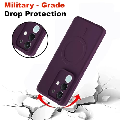 Image of Back Cover | MagFit Ring Design (Non-Magnetic) | Shockproof Case | Anti-Slip Grip | Raised Camera Edges | Slim Protective Case for Vivo T4x 5G / Y29 4G / Y31 Pro 5G / iQOO Z10x 5G (Purple)