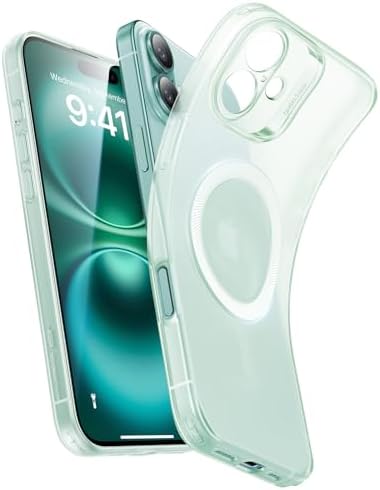ESR iPhone 16 ケース 米軍MIL規格 耐衝撃 TPUバンパー 超薄 黄ばみ防止 あいふおん16ケース用 フロストグリーン