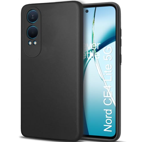 Image of TheGiftKart Sleek Back Cover Case for OnePlus Nord CE 4 Lite 5G | Slim Fit Protective Design | Ultra Matte Finish | Camera Protection Bump | Soft Back Case for OnePlus Nord CE4 Lite (Silicone, Black)