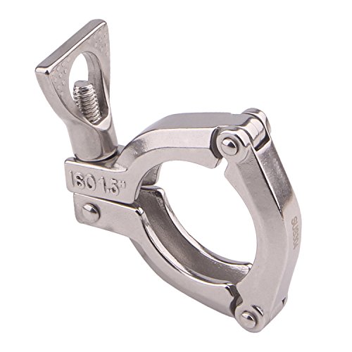 Image of DERNORD 1.5 Inch Three Segment Sanitary Clamp Stainless Steel 304 Tri Clamp Clover ((Tri clamp: 1.5 Inch))