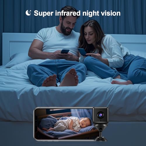 كاميرا مراقبة صغيرة للمنزل بدقة 4K HD وبطارية داخلية لاسلكية وواي فاي وتحكم عبر تطبيق للحيوانات الاليفة من اوبوكام، كاميرا مراقبة صغيرة لغرفة مربية الاطفال مع تقنية كشف الحركة ورؤية ليلية