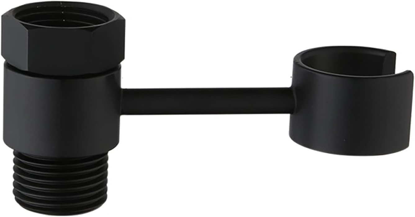 Xlandalyuefa Black Adjustable Shower Head Holder Removable Handheld Bathroom Bracket Copper Wall Mount(Black)