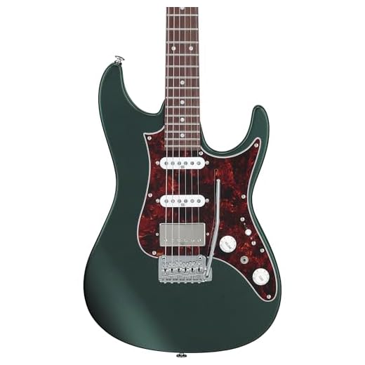 Ibanez AZ2204 Prestige 6-String Right-Handed Electric Guitar with Alder Body and Oval C S-Tech Wood Roasted Maple Neck (Ivy Green Metallic Flat)