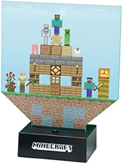 Paladone Minecraft Build a Level Light, Customizable Desk Lamp with Over 140 Stickers, Multicoloured, PP9299MCF