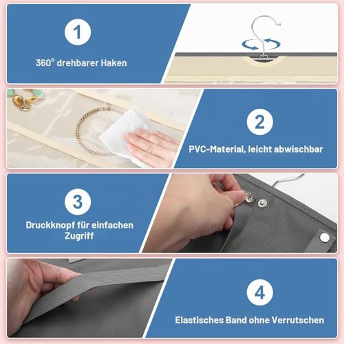 EEEKit Aufbewahrung für Haarspangen, Doppelseitige Haarschmuck Organizer für Mädchen, Haarklammer Aufbewahrungsbox für Schrank