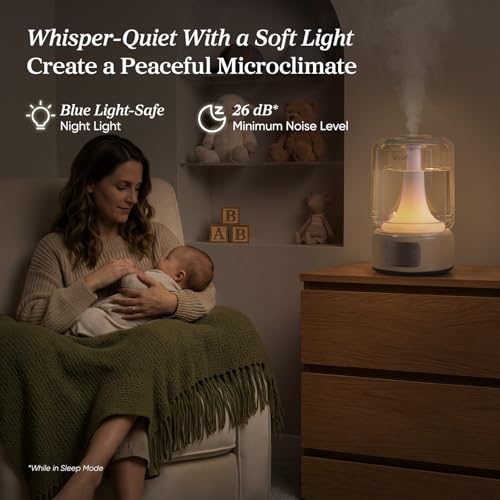 Image of Levoit Humidifiers for Bedroom Large Room, 6.2L Dishwasher Safe, Smart App | Top Fill Cool Mist Humidifier for Baby & Plants, Easy to Clean, Quiet 26dB, 62H Runtime, Essential Oil, NeoClassic 650S