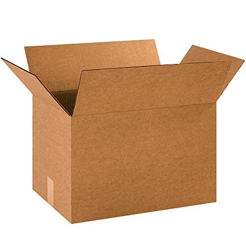 BOX USA B18121250PK Corrugated Boxes, 18  L x 12  W x 12  H, Kraft (Pack of 50)