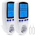 Produktbild GVREI Strommessgerät Steckdose,Energiekostenmessgerät Stromkostenmessgerät mit LCD Hintergrundbeleuchtung,Stromzähler für Steckdose,Überlastschutz Max 3680W/16A(2Packs)