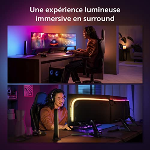 Starter kit Lampe connectée Philips Hue Play Gradient Lightstrip pour PC Gaming 3x 24 27 - vue 7