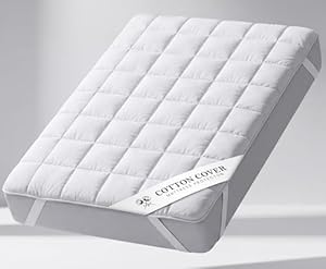 Weicher Matratzenschoner 140x200cm mit Baumwolle - Matratzenauflage für Matratzen bis 30cm - Bei 60°C waschbar & Öko-Tex für mehr Hygiene im Bett - Schutz für Boxspringbett & Topper