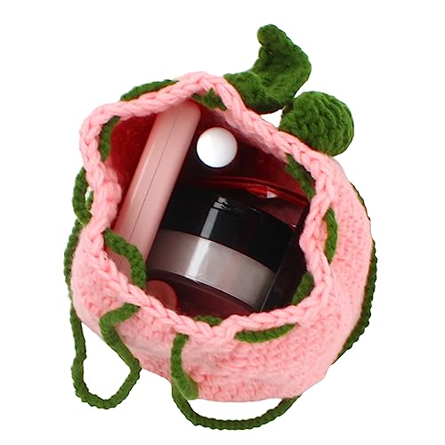 Image of Minache Women Mini Fruit Knitting yarn Crochet Crossbody Shoulder Bag Coin Purse