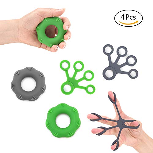 ZANPOON Fortalecedor de Mano & Estiramiento de Dedo, Entrenador de Fuerza para Ejercicio de Antebrazo, fortalecedores de Dedos de Guitarra y agarres de Escalada