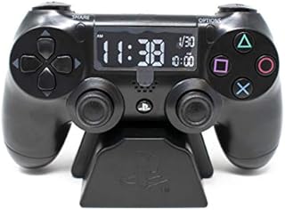 Paladone Playstation Controller Alarm Clock, Officially Licensed Merchandise, Breakdown Plastic, Black