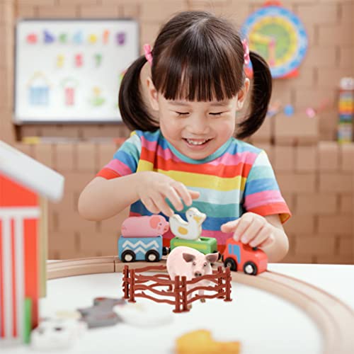 jojofuny 100 Stücke Corral Fechten Zubehör Playset Pferd Corral Zaun Spielzeug Bauernhof Tierzaun Für Kleinkinder Kinder… – Bild 3