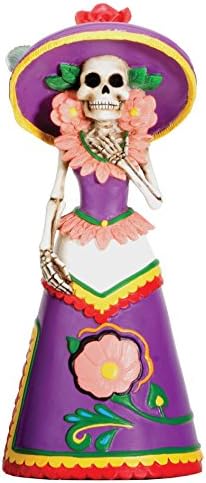 Dod Purple Senorita Mexican Traditional Skeleton Sculpture image 2