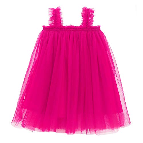 Image of BGFKS Layered Tulle Tutu Dress for Toddler Girls,Baby Girl Rainbow Tutu Princess Skirt Set with Flower Headband.