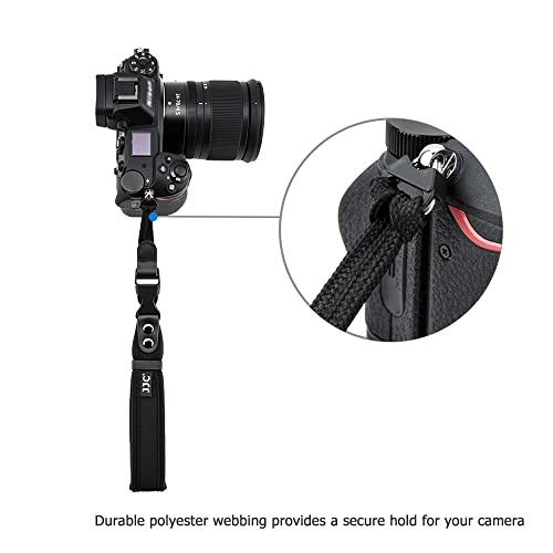 Image of JJC Soft Camera Hand Strap Wrist Strap for Canon Rebel T7 T6 T8i SL3 90D | for Canon 80D 70D RP M50 Nikon D3500 D750 Z5 Z6 Z7 Z8 Z50 Z30 Sony ZV-E1 A6000 A6100 A6400 A6700 A7 Fuji X-T5 X-T4 X-T30 X-E4