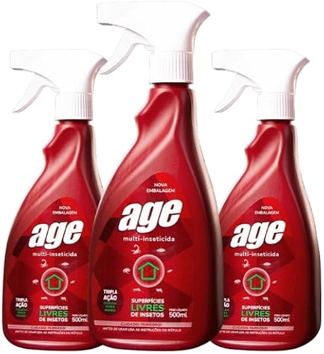 Age MultiInseticida 500ml Efeito residual de até 6 meses. Baratas Formigas e mais 12 tipos