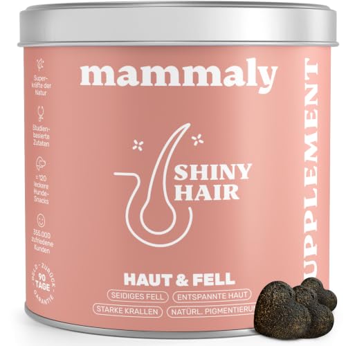 mammaly Shiny Hair® Fellpflege für Hunde mit Nachtkerzenöl (120 Snacks)