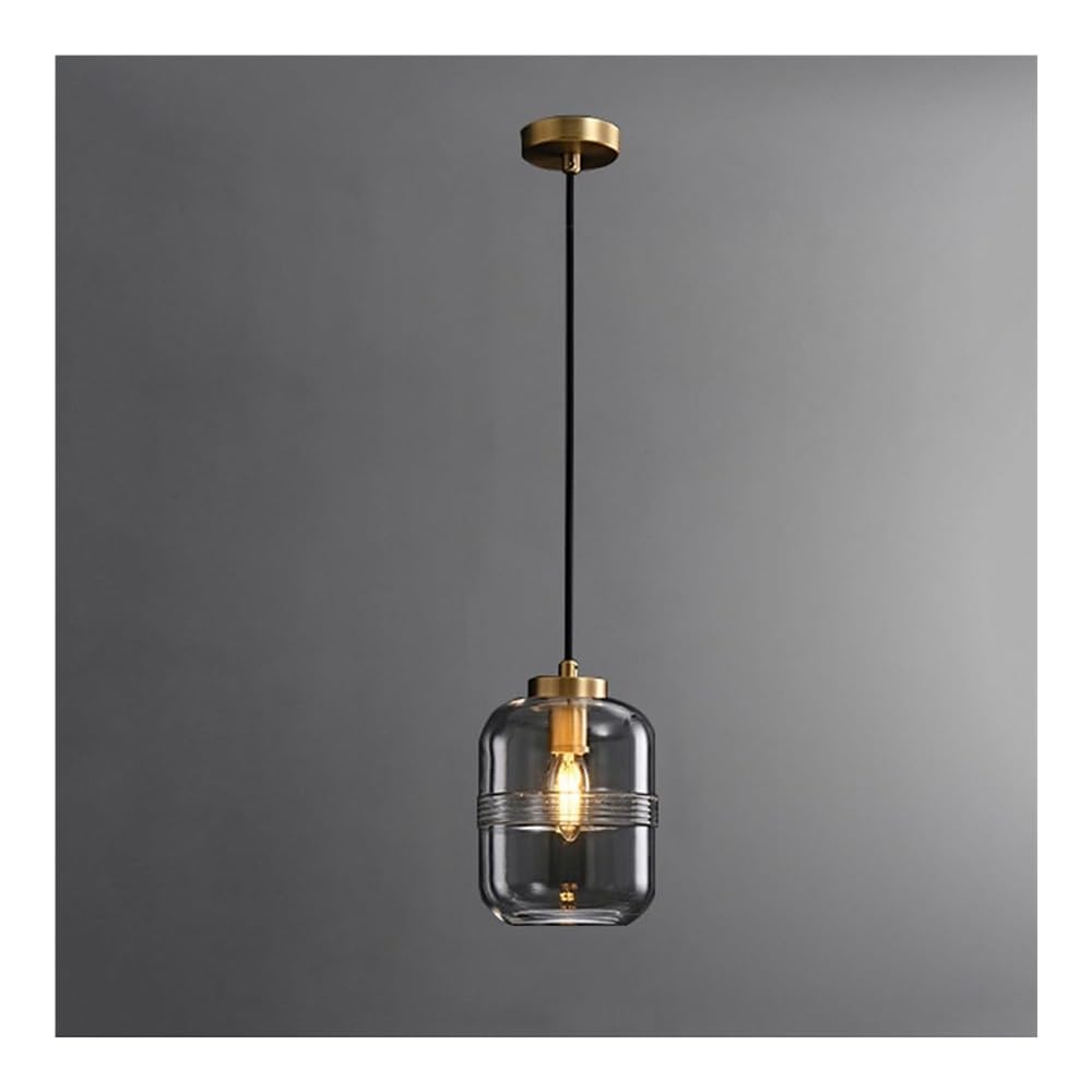 Suspensions en verre gris fumé luminaires suspendus modernes îlot de cuisine