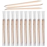 KADS 50/100Pcs Orange Sticks for Nails, Double Sided Disposable Wooden Cuticle Pusher Bulk, Orangewood Sticks Manicure Supplies Pedicure Tool (50Pcs with Tube)