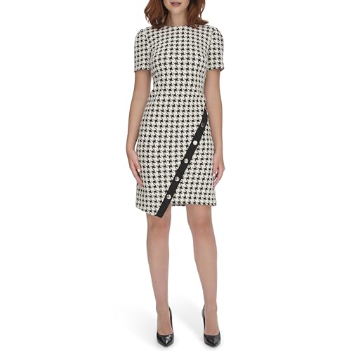 Tommy Hilfiger Women's Short Sleeve Asymmetric Hem Sheath Dress2
