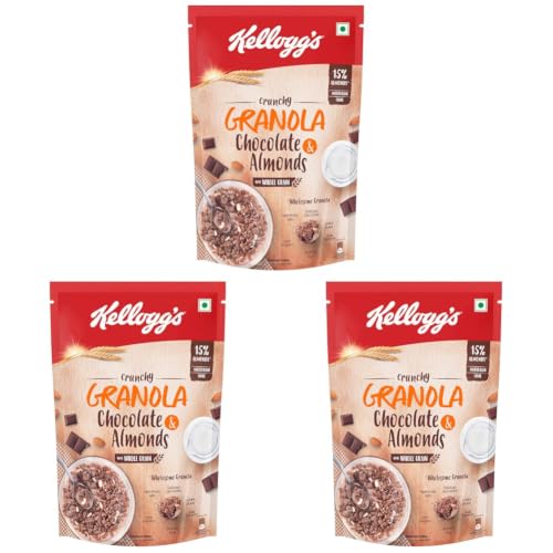 Image of Kellogg's Crunchy Granola Chocolate & Almond |Muesli |Power Breakfast | 450g (Pack of 3)