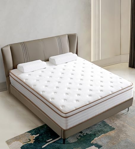 Huyamy Queen Size Mattress,10 Inch Grey Memory Foam...