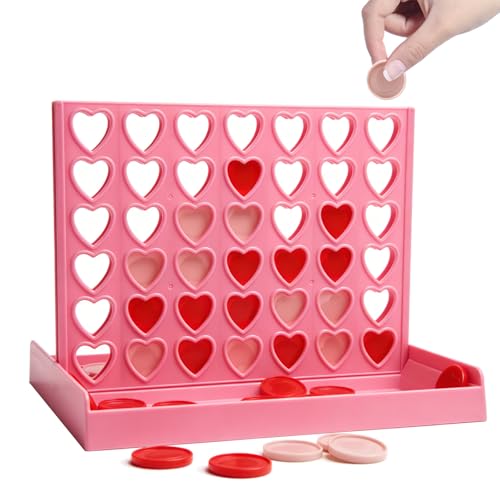 Juego 4 en línea con forma de corazón para niños y adultos miniatura 1