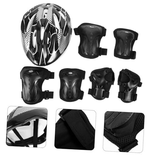 Protección para patinaje premium con casco y coderas de plástico 3
