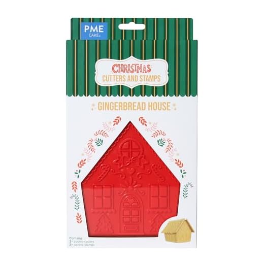 PME Noël Emporte-pièces et Tampons - Maison en Pain d'Épice (Set de 3)