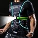 LED Reflective Running Vest Lights for Runners, Running Lights with Front Light, Safety USB Rechargeable Reflective Night Lights For Men/Women Running Walking Cycling, Three Light Modes with 7 Colors