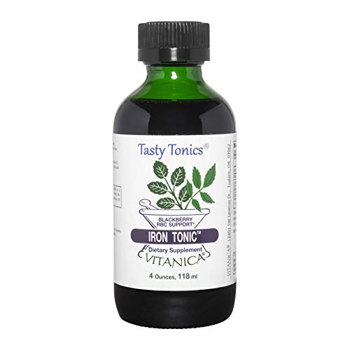 Vitanica Iron Tonic, Liquid Iron Supplement, Red Blood Cell Support, Vegan, 4 Ounce