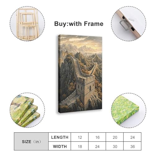Impression toile Grande muraille de Chine pour tableau de bureau