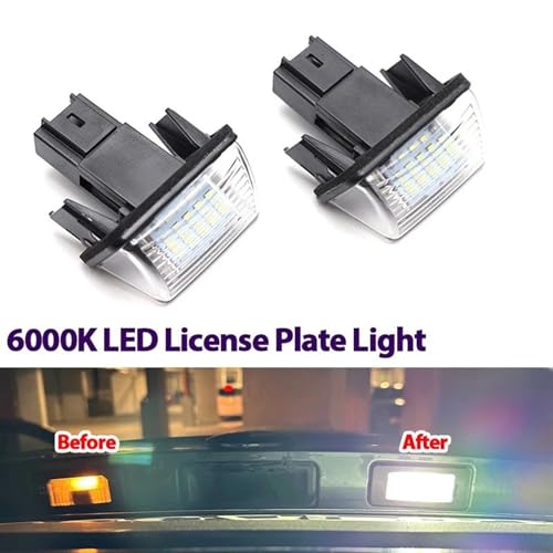 Luz matrícula LED Citroen C5 C4 C3 Xsara Picasso sin error Canbus para evitar multas de tráfico 5