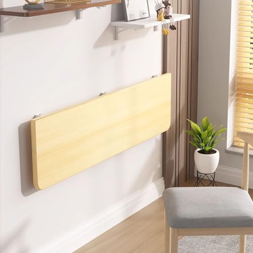 Tavolo pieghevole da parete, tavolo salvaspazio da cucina e giardino, tavolo pieghevole multifunzione per esterni per patio e terrazza (colore legno, taglia: L)