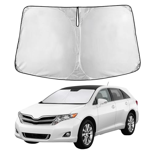 Image of EcoNour Windshield Sunshade for Toyota Venza 2009-2013 2014 2015, Sun Visor for Front Windshield & Window Sun Shade Cover, UV Heat Blocker & Protector, Car Accessories