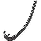 IST SN36 Flexible Foldable 100% Silicone Non-Purging Snorkel (Black)