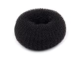Dutt Duttkissen Haarknoten Knotenrolle Haardutt Donut Knotenkissen Haarschmuck (Ø 11 cm, schwarz)