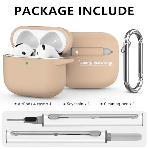 Image of Ljusmicker for AirPods 4 Case 2024 with Cleaner Kit,Brown