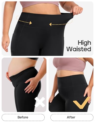 Heathyoga X-6XL Plus Size Leggings for Women with Pockets Tummy Control Plus Size Yoga Pants High Waist Workout Clothes4