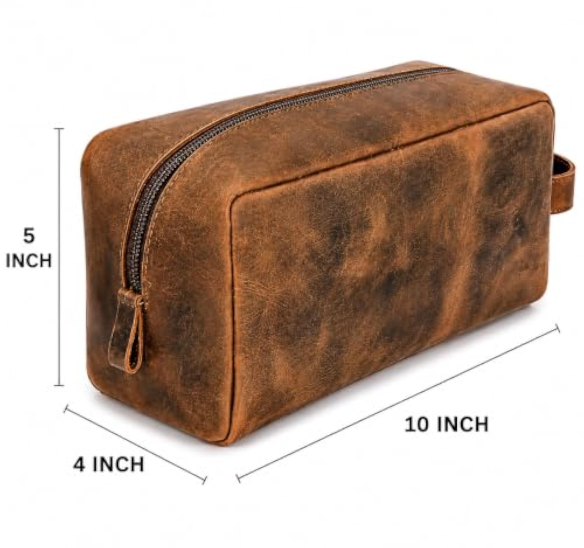 Premium Genuine Leather Toiletry Bag, Classy Dopp Kit