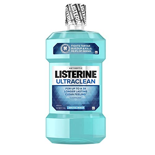 PACK OF 6 - Listerine UltraClean Arctic Mint Antiseptic Mouthwash, 1.5 l