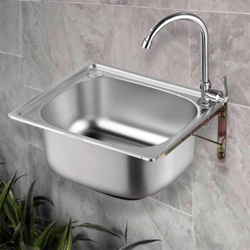 Évier d'angle mural compact gain de place en inox pour studio et bar - 4