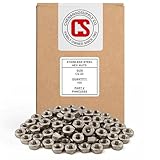 Chenango Supply 1/4-20 Stainless Steel Hex Nuts – 304 Stainless, USS Coarse Thread, Corrosion-Resistant Fastening Nuts, 100 Pieces (1/4 Hex Nuts)