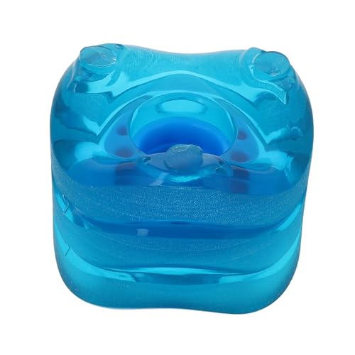 KOMBIUDA Skateboard Replacement Wheels with Bearings Elastic PU Wave Shaped Wheels for Street Skating and Longboarding for Tricks and Cruising Interchangeable Design Transparent