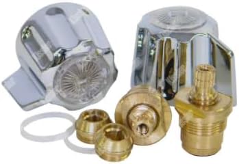 Kissler AB50-6072 Repacement For Gerber New Style Lavatory Rebuild Kit, Polished Chrome Finish - Includes Handles, Seats, O-Rings or Gaskets and Stems