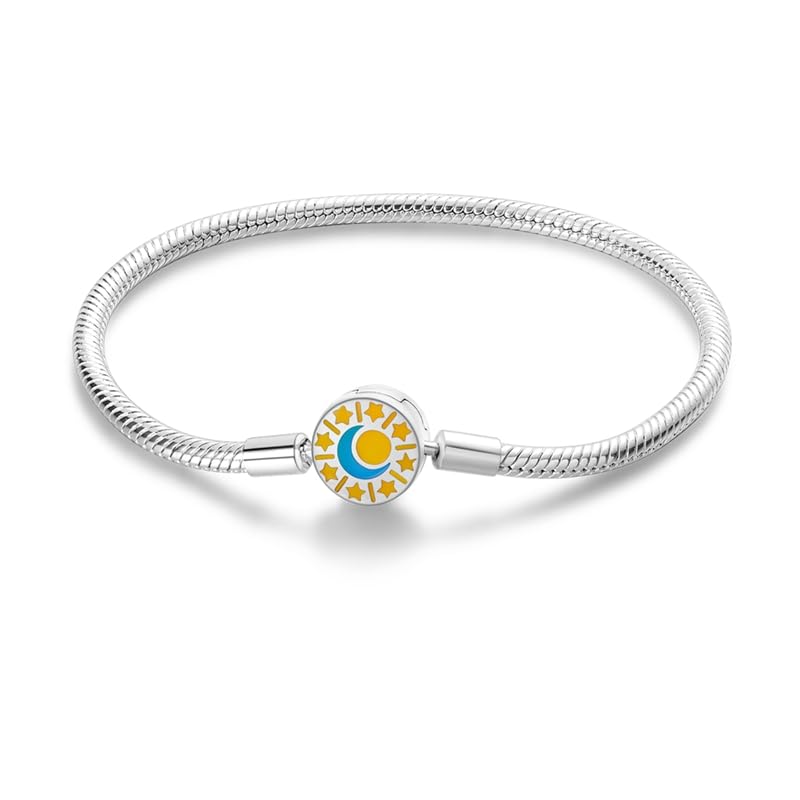 TINSLO Damen Armband 925 Sterling Silber, Armbänder mit Herz Verschluss Moments Schlangen Gliederarmband Armkette Valentinstag Muttertag Geburtstags Weihnachten Geschenk für Frauen Freundin Mama