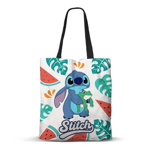 Disney Lilo y Stitch Frog Bolsa de la Compra Shopping FAN, Multicolor, 33 x 40 cm