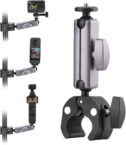 Image of Rotatable Camera Bike Mount Clamp Motorcycle Handlebar Pole Aluminium Mount for insta360 X5 /X4 /X3, Ace Pro /Pro2, Hero13 /12 /11 /10 /9,Osmo Action 5 Pro /4 /3,Action Camera Accessories